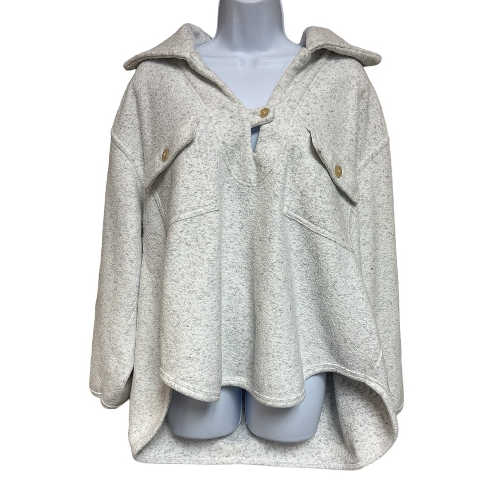 Free Peole oversized fleece shacket. - Picture 4 of 6